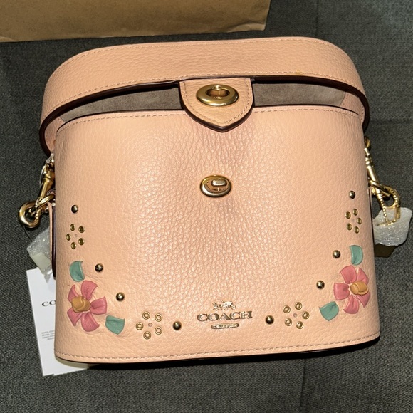 NWT Authentic Coach Kay Crossbody With Floral Whipstitch - Picture 8 of 14